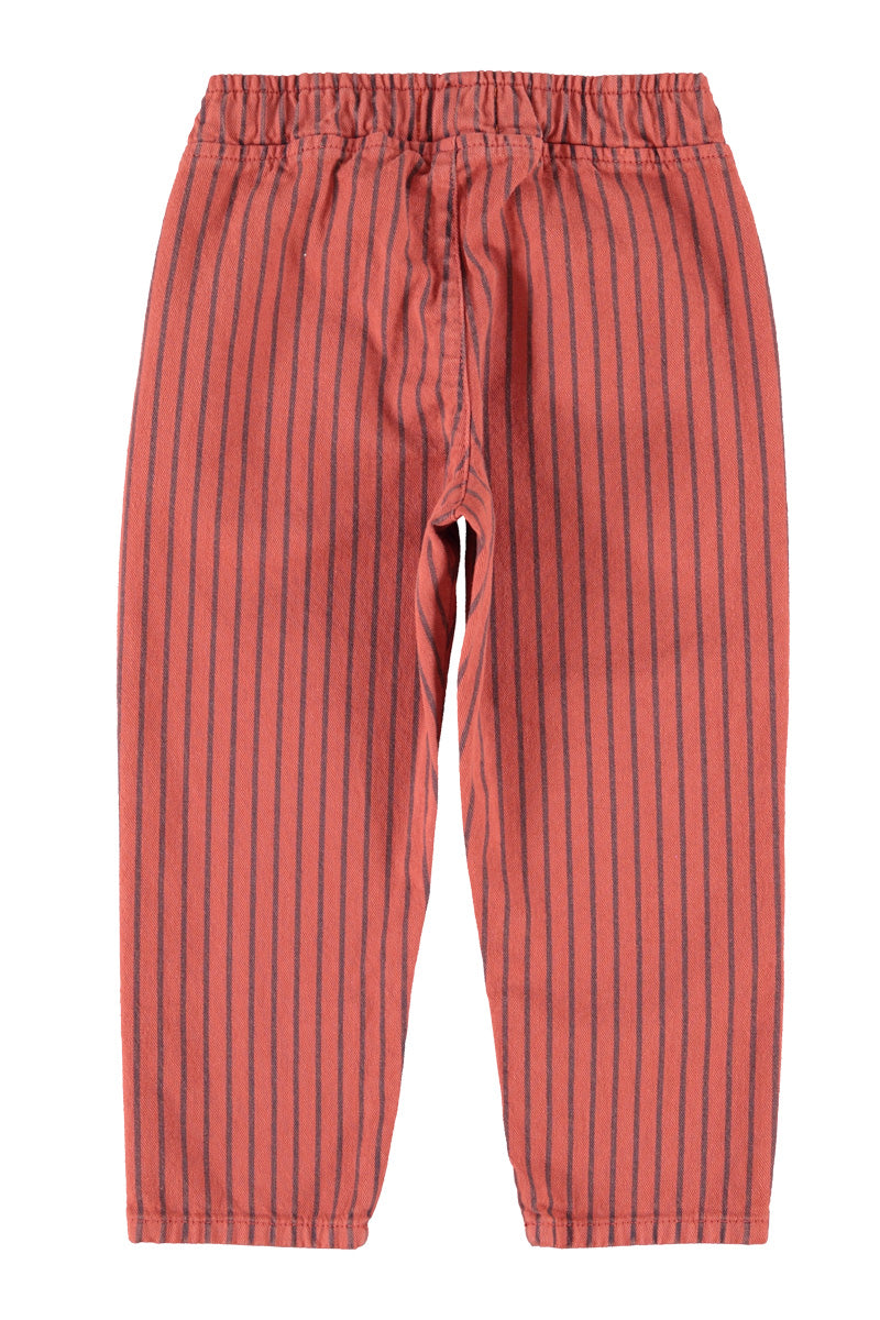 Piupiuchick - trousers - bordeaux with black stripes