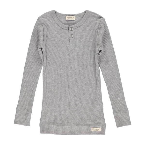MarMar - t-shirt - plain tee grey melange