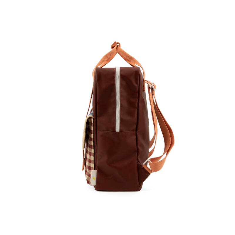 Sticky Lemon - rugzak large gingham - cherry red