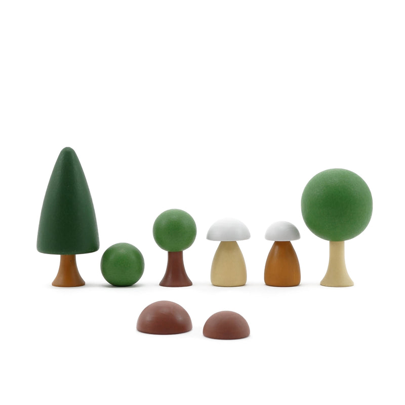 Clicques - houten magneetfiguurtjes - flora zomer