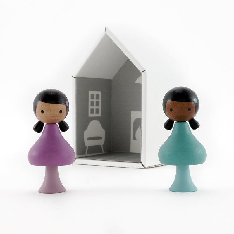 Clicques - houten magneetfiguurtjes - Lola & Nuri