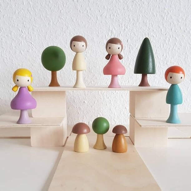 Clicques - houten magneetfiguurtjes - Ruby & Coco