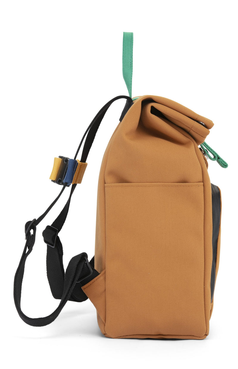 Dusq - mini bag - canvas sunset cognac - forest green