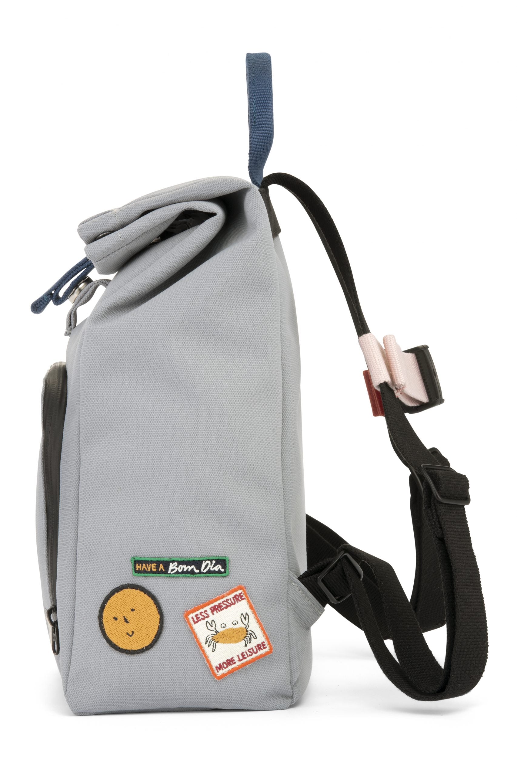 Dusq - mini bag - canvas cloud grey - ocean blue