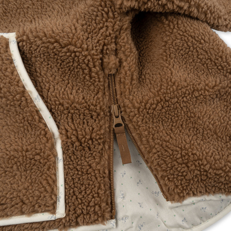 Konges Slojd - grizz teddy poncho - tobbaco brown