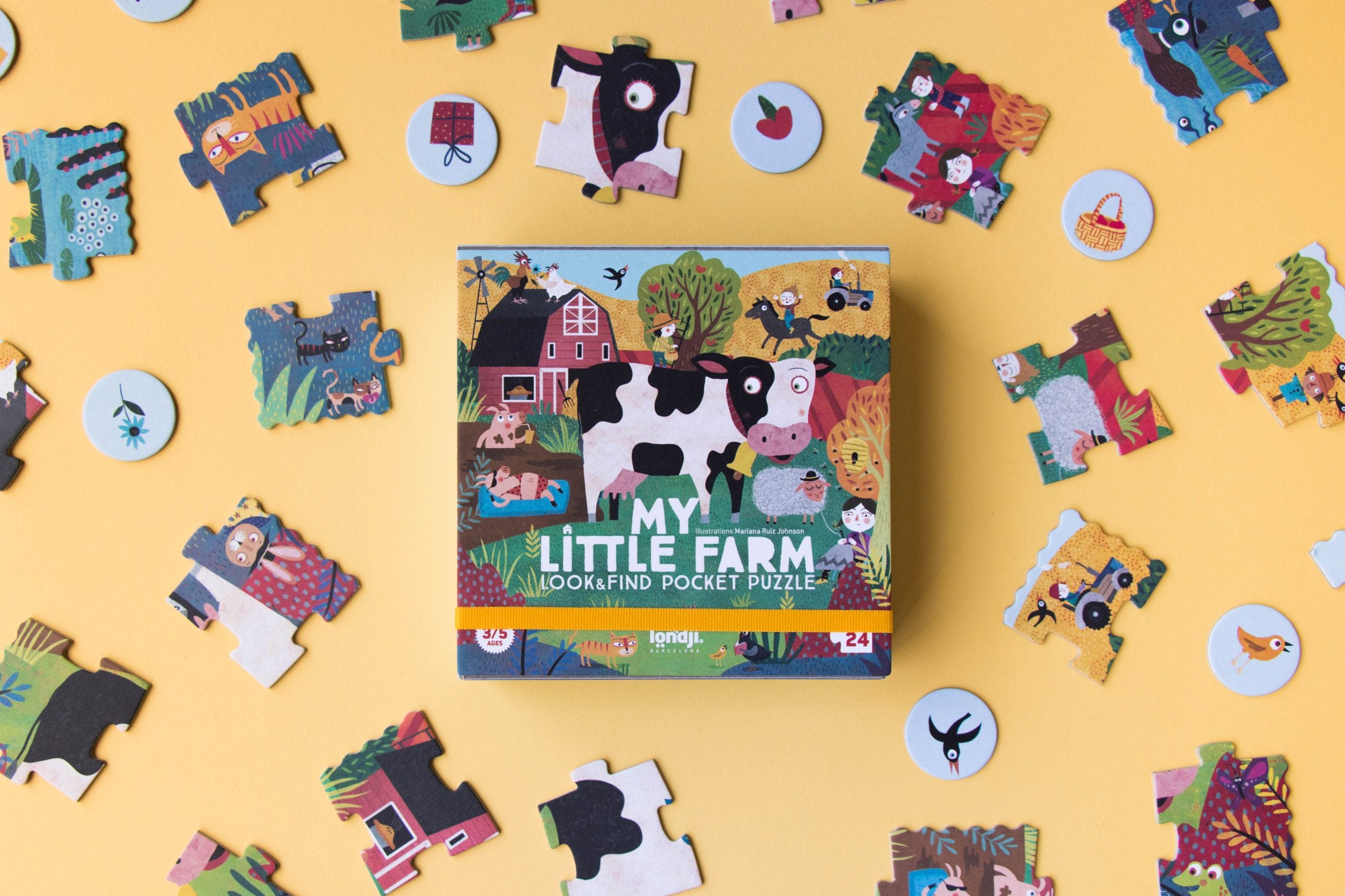 Londji - zoek en vind pocket puzzel - my little farm