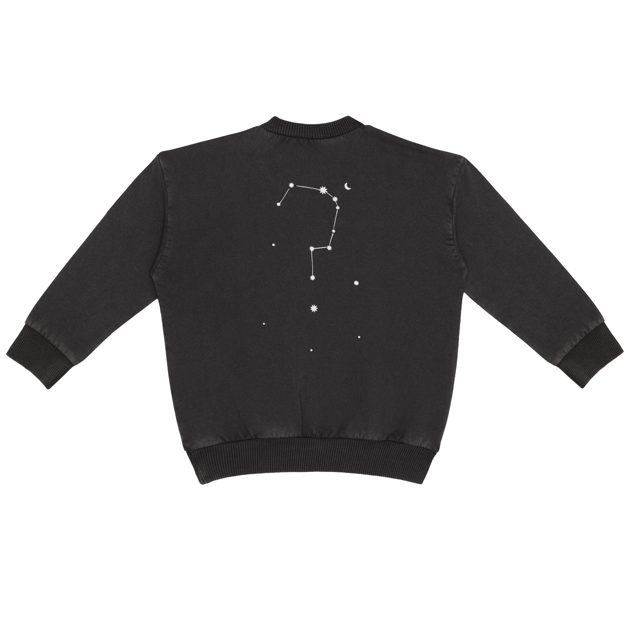 Little Indians - sweater zodiac sign - vintage wash black