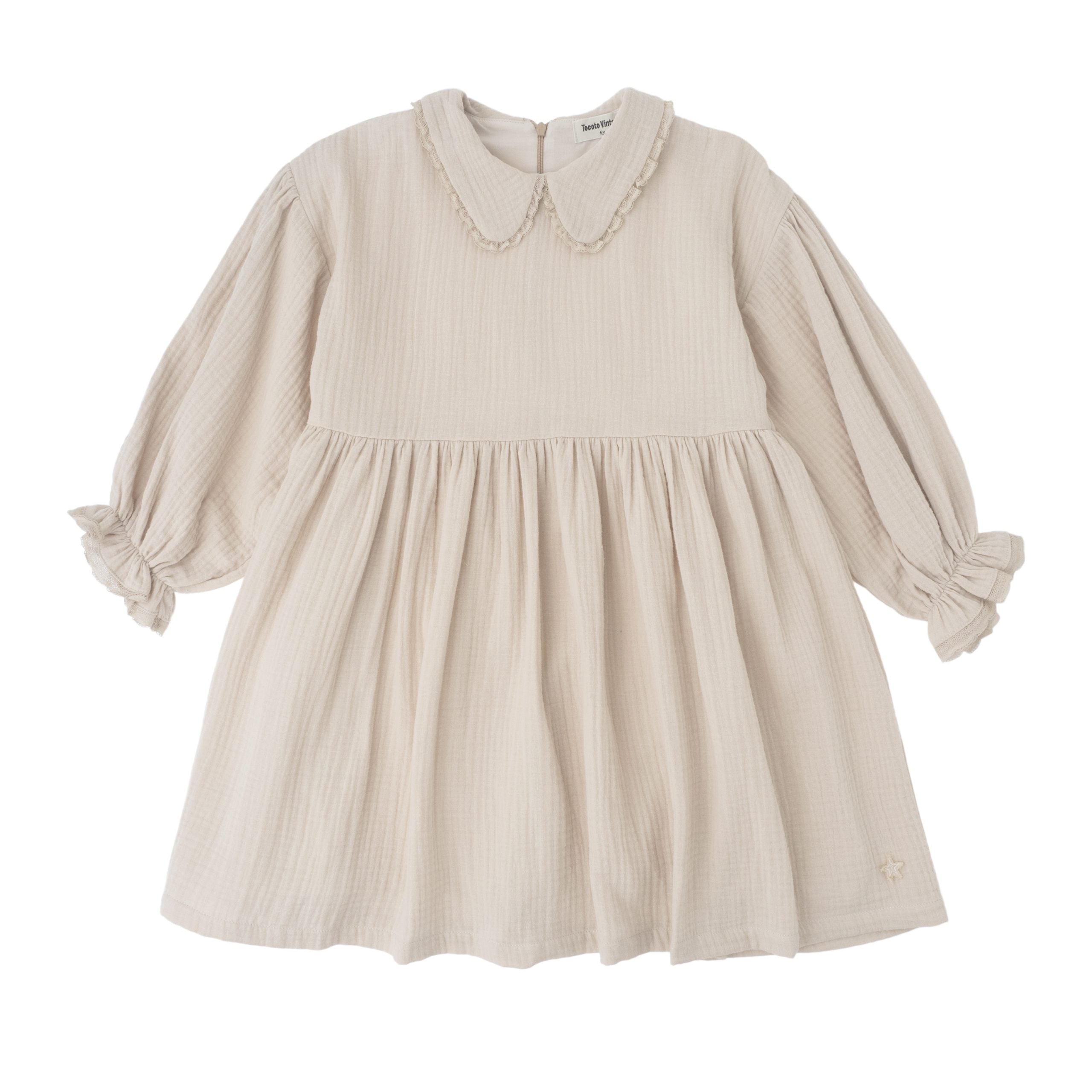 Tocoto Vintage - dress with lace - off white