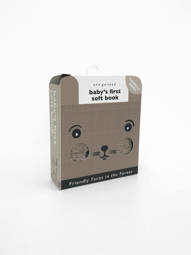 Wee Gallery - zacht babyboekje - friendly faces forest