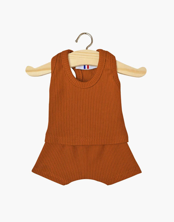 Minikane - poppenkleertjes - jongensondergoed cognac